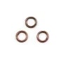 Anneaux soudé, forme ronde, en métal, couleur cuivre 1* 7mm environ 100pcs