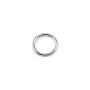 Welded round rings in rhodium medal 1x7mm x 100pcs