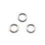 Anneaux rond soudé en métal rhodié 1x7mm x 100pcs