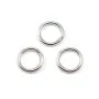 Welded golden round rings in metal 1x6mm x 100pcs