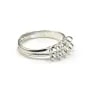 Bague réglable de couleur argenté, 10 anneaux, x 1pc