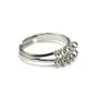 Bague réglable de couleur argent, 10 anneaux, x 1pc