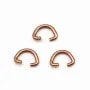 Bélière de couleur cuivre, en forme de triangle arrondi, 5x7mm x 10pcs