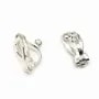 Clip support argenté 6x14mm x 10pcs