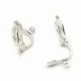 Clip support argenté 6x14mm x 10pcs