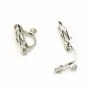 Clip support argent vielli  6x14mm x 10pcs