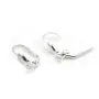 Dormeuse en coquillage argenté 16mm x 4pcs