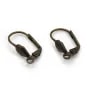 Boucles d'oreille en forme de dormeuse de différentes couleurs, 18mm x 10pcs