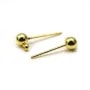 Clous d'oreilles boule en métal  4mm x 20pcs