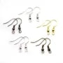 Crochets d'oreilles ressort avec boule  19mm x 20pcs