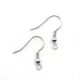 Ear wires with ball in raw brass 18mm x 20pcs