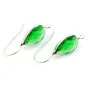 Crochet boucle d'oreille pierre sertie en verre argenté goutte 10.5x14mm x 2pcs
