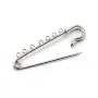 Broche en métal de différentes couleurs, avec 7 anneaux, 58mm * 13 - 15mm x 1pc