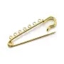 Broche en métal de différentes couleurs, avec 7 anneaux, 58mm * 13 - 15mm x 1pc