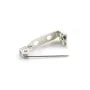 Brooch with 2 holes, available in different colors, 4.6 * 21mm x 2pcs