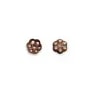 Cup on metal in copper color, in shape of a flower, 4mm x 100pcs