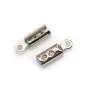 Metal in silver color tip for cord, measuring 2mm x 20pcs