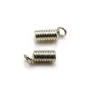 Embouts à ressort en métal pour cordon et cuir 4mm x 2pcs