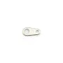 Breloque "tag" en métal, de différentes couleurs, 4 * 9mm x 100pcs