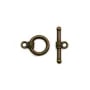 Fermoir "OxT" en métal, argent vieilli ou bronze  11mm x 2pcs