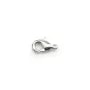 Fermoir mousqueton, en métal , de couleur argenté, 4.5 * 8.5mm x 10pcs