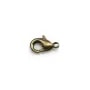 Fermoir mousqueton en métal , de couleur argent vieilli,5x10mm x 10pcs