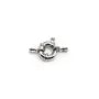 Fermoir en forme de bouée, en métal argenté, 9.5mm x 1pc