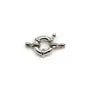 Fermoir en forme de bouée, en métal argenté, 13mm x 1pc