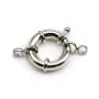 Clasp in the shape of a buoy, in silver metal, 21mm x 1pc