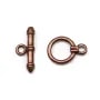 Fermoir "OxT" en métal, de couleur cuivre, 12mm x 2pcs