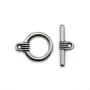 Fermoir "OxT" en métal, de couleur argent vieilli ou bronze 16mm x 2pcs