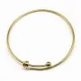 Bracelet réglable, en métal de couleur doré, 68mm x 1pc