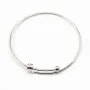 Adjustable bracelet, in metal on silver color, 68mm x 1pc