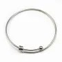 Bracelet réglable, en métal de couleur argent vielli, 68mm x 1pc