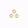 Venner open round rings by "flash" Gold on brass 0.5x4mm x 50pcs