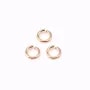 Anneaux ouverts dorés rose sur laiton 0.8x5mm x 25pcs