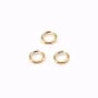 Anneaux ouverts plaqués par "flash" or sur laiton 0.8x5mm x 25pcs