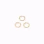Venner open round rings by "flash" Gold on brass 0.5x4mm x 50pcs