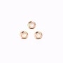 Anneaux ouverts plaqués par "flash" or rosé sur laiton 0.55x3mm x 50g