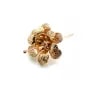 Fleur plaqué par "flash" or sur laiton 17mm x 4pcs