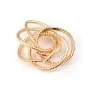 Rose des sables dorée sur laiton 17x18.5mm x 1pc