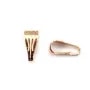  Pendant by "flash" Gold on brass 5x11x5mm x 2pcs