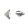 Clous d'oreilles en forme de triangle 13x13.5mm, doré sur laiton x 2pcs
