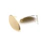 Ear studs in the shape of a drop, plated with "flash" gold on brass 12x16.5mm x 4pcs
