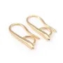 Hook earrings  by "flash" Gold on brass 2.5x13mm x 2pcs