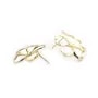Clous d'oreilles fleur dorée sur laiton 16x18mm x 2pcs