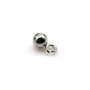 Breloque ronde 4mm, plaqué par flash or x 10pcs