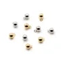 Breloque ronde 6mm, plaqué par flash or x 10pcs