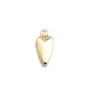 Triangular charm by "flash" gold on brass 4.5x10.5mm x 10pcs