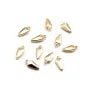 Breloque triangulaire par "flash" or sur laiton 4.5x10.5mm x 10pcs